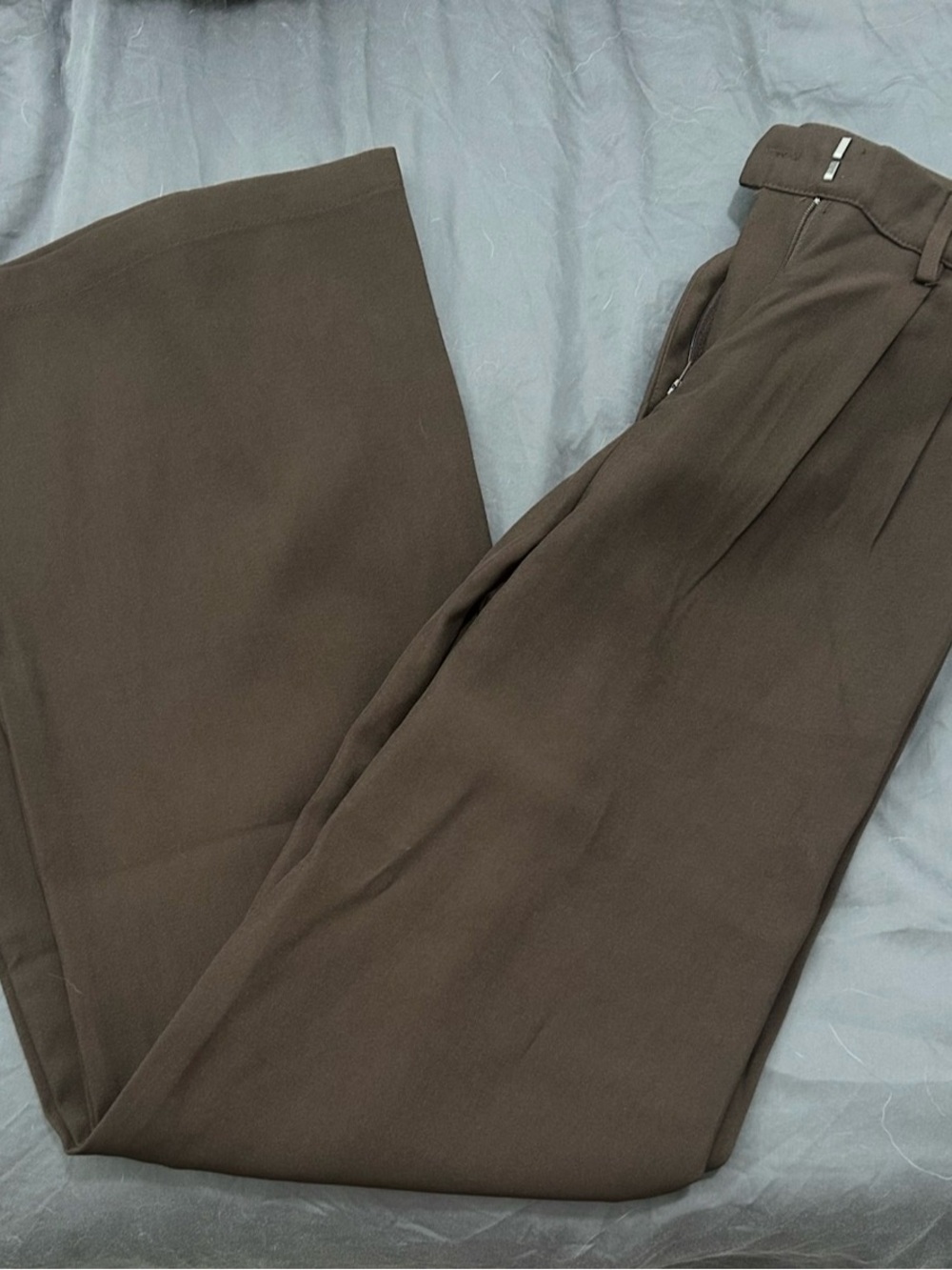 Princess Polly Dark Brown Dress Pants - Tailored Flat Front